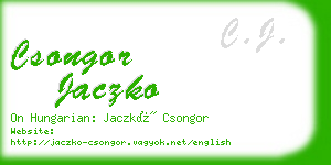 csongor jaczko business card